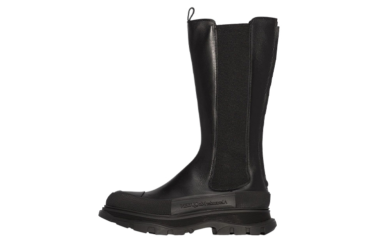 Alexander McQueen Leather Chelsea Boot 'Black Fashion Slip-On'