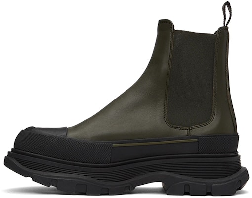 Alexander McQueen Leather Chelsea Boot 'Hitam Hijau' 634617WHZ613085 Buy Alexander McQueen Leather Chelsea Boot 'Hitam Hijau' 634617WHZ613085