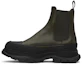 Buy Alexander McQueen Leren Chelsea Boot ''Zwart Groen'' 634617WHZ613085