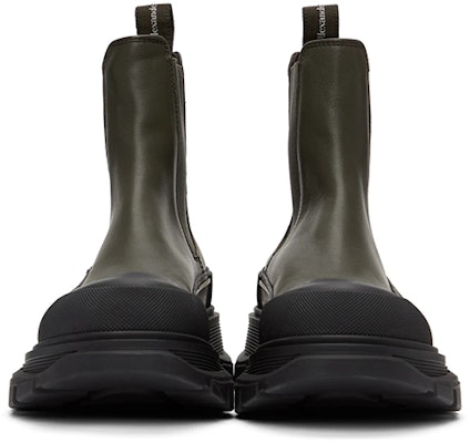Alexander McQueen Leather Chelsea Boot 'Hitam Hijau' 634617WHZ613085 Lookbook Alexander McQueen Leather Chelsea Boot 'Hitam Hijau' 634617WHZ613085