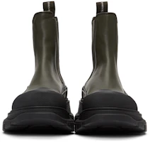 Lookbook Alexander McQueen Leather Chelsea Boot 'Black Green' 634617WHZ613085