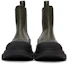 Lookbook Alexander McQueen Leren Chelsea Boot ''Zwart Groen'' 634617WHZ613085