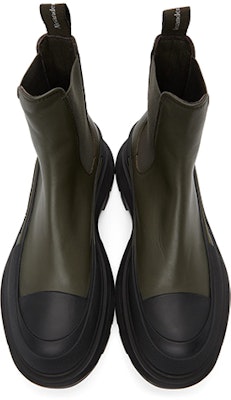 Alexander McQueen Leather Chelsea Boot 'Hitam Hijau' 634617WHZ613085 Shop Alexander McQueen Leather Chelsea Boot 'Hitam Hijau' 634617WHZ613085