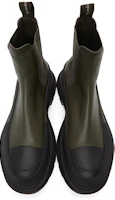 Shop Alexander McQueen Leather Chelsea Boot 'Black Green' 634617WHZ613085