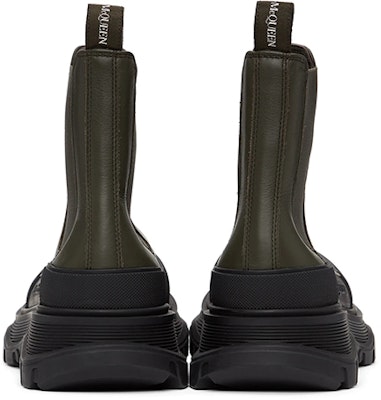 Alexander McQueen Leather Chelsea Boot 'Hitam Hijau' 634617WHZ613085 Purchase Alexander McQueen Leather Chelsea Boot 'Hitam Hijau' 634617WHZ613085