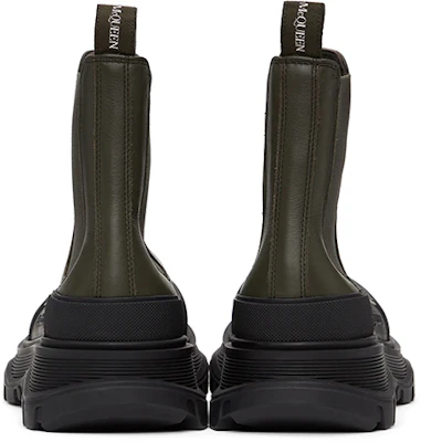 Alexander McQueen Leren Chelsea Boot ''Zwart Groen'' 634617WHZ613085 Purchase Alexander McQueen Leren Chelsea Boot ''Zwart Groen'' 634617WHZ613085
