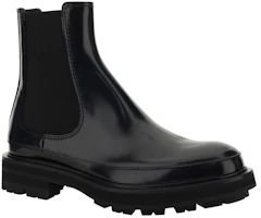 Lookbook Bottes Chelsea en cuir Alexander McQueen ''Noir Slip-On''. 736511WIC6G1000