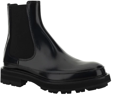 Botas Chelsea de Cuero Alexander McQueen 'Slip-On Negras'. 736511WIC6G1000 Lookbook Botas Chelsea de Cuero Alexander McQueen 'Slip-On Negras'. 736511WIC6G1000
