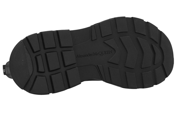 Shop 亚历山大·麦昆黑色皮革厚底切尔西靴 705672WHZ611081