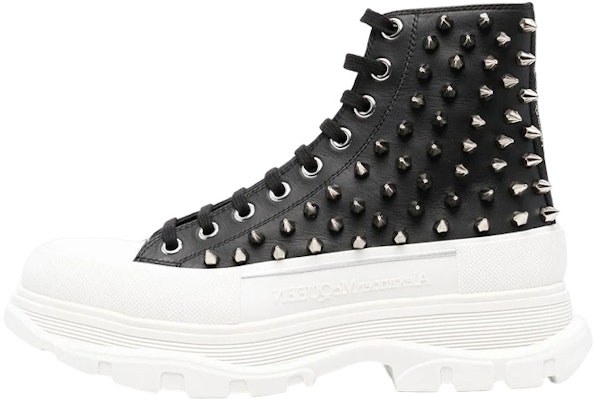 Alexander McQueen Leather Fashion Lace-Up Boots 'Black White' 705809WHZ631320 Buy Alexander McQueen Leather Fashion Lace-Up Boots 'Black White' 705809WHZ631320