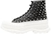 But Alexander McQueen Kasut Bertali Kulit Fesyen 'Hitam Putih' 705809WHZ631320