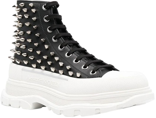 Alexander McQueen Leather Fashion Lace-Up Boots 'Black White' 705809WHZ631320 Order Alexander McQueen Leather Fashion Lace-Up Boots 'Black White' 705809WHZ631320