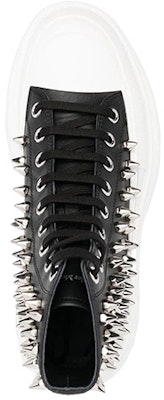 Alexander McQueen Leather Fashion Lace-Up Boots 'Black White' 705809WHZ631320 Lookbook Alexander McQueen Leather Fashion Lace-Up Boots 'Black White' 705809WHZ631320
