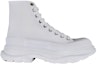 Shop Alexander McQueen Leather High-Top 'White' 6004254W4L329000