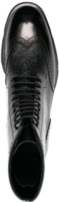 Alexander McQueen Leather Lace-Up Ankle Boot 'Black' 750389WIDW11000 Shop Alexander McQueen Leather Lace-Up Ankle Boot 'Black' 750389WIDW11000