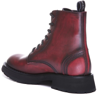 Alexander McQueen Leather Lace-Up Ankle Boot 'Red Brown' 711119WHU346042 Shop Alexander McQueen Leather Lace-Up Ankle Boot 'Red Brown' 711119WHU346042