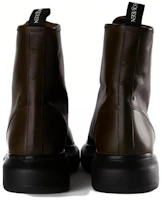 Details for Alexander McQueen Leather Lace-Up Ankle Boots 'Green' 604235WHXE23738