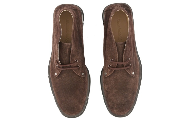 Order Alexander McQueen Leder-Schnürstiefel ''Braun Mode'' 728255WIA5N2118