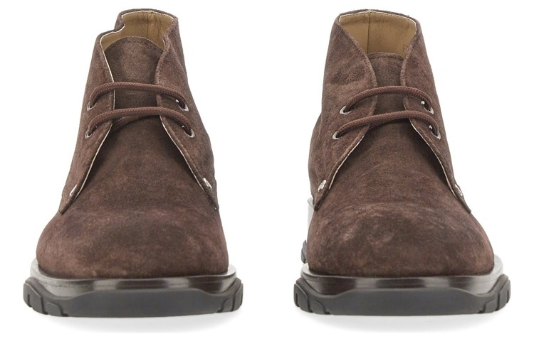 Lookbook Alexander McQueen Leder-Schnürstiefel ''Braun Mode'' 728255WIA5N2118