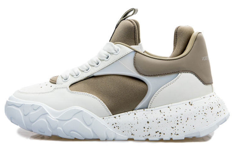 Alexander McQueen Leather Lace-Up Low Top 'White Tan' 727366WIAAS8929