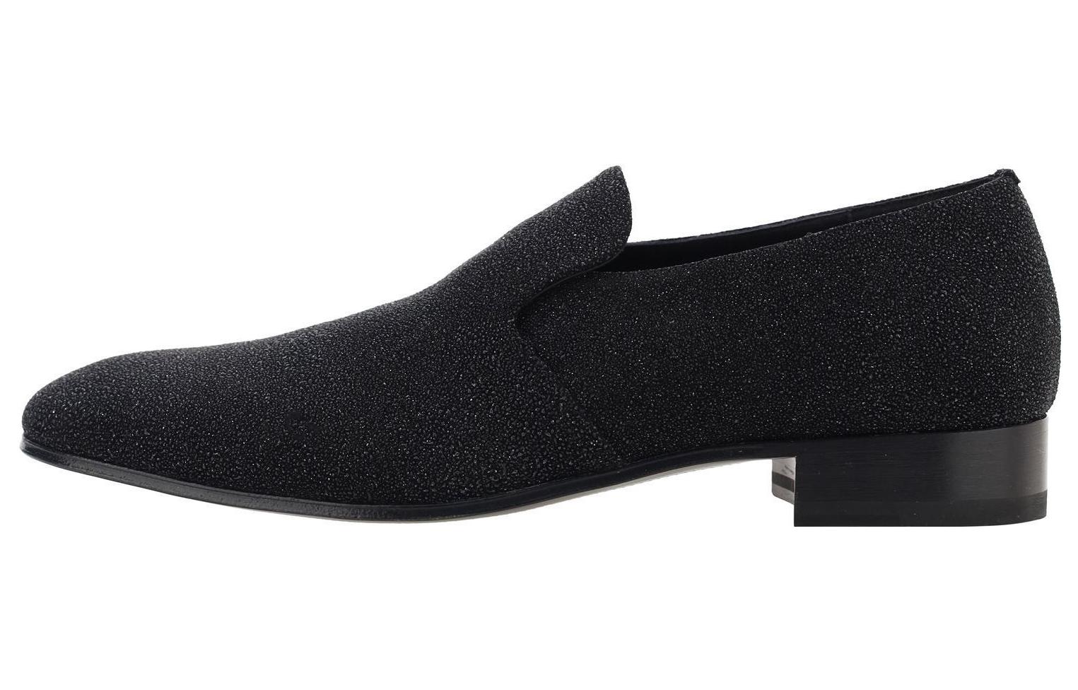 Buy 알렉산더 맥퀸 블랙 라운드토 가죽 로퍼 758984WHW501000