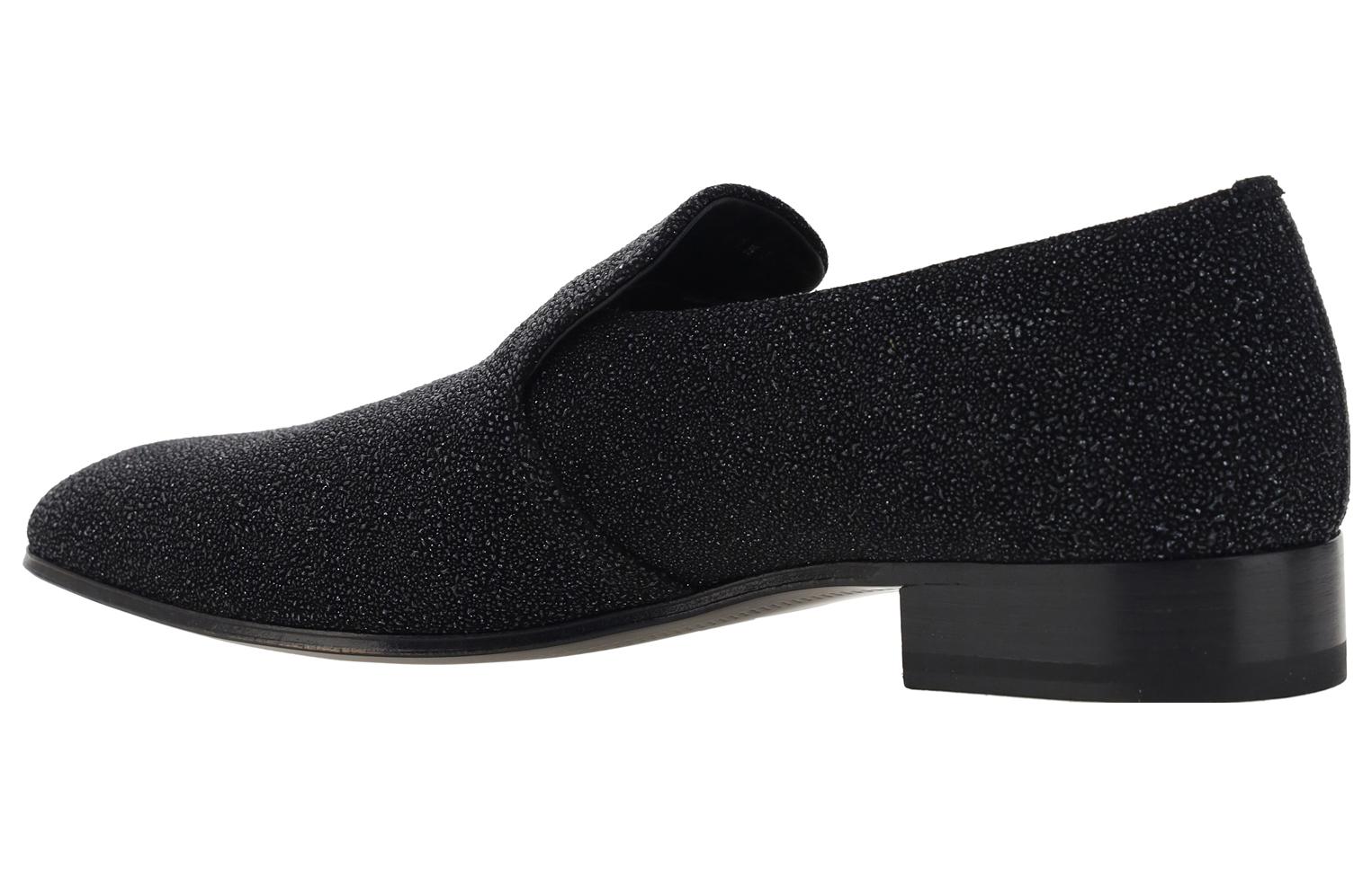 Lookbook Alexander McQueen Kasut Loafer Kulit 'Hujung Bulat Hitam' 758984WHW501000