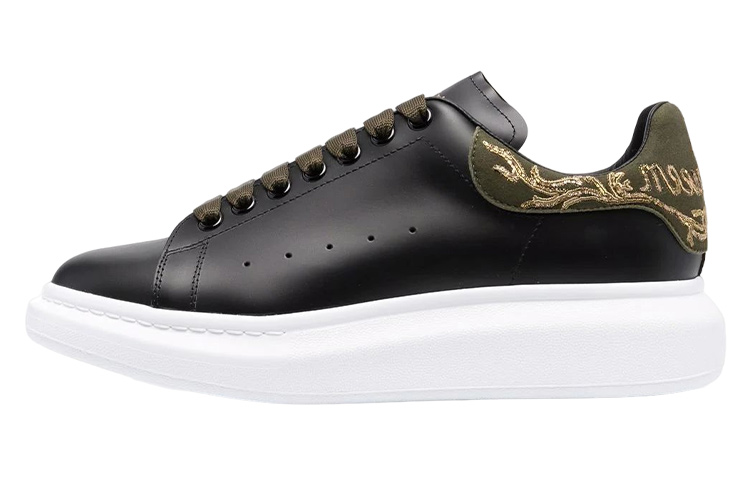 Alexander McQueen Leather Low-Top 'Black' 688524WIBN11516