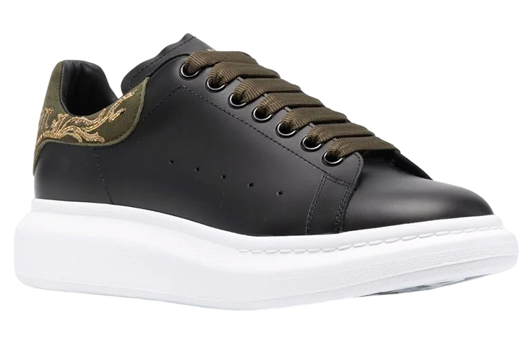 Order Alexander McQueen Sepatu Kulit Rendah 'Hitam' 688524WIBN11516