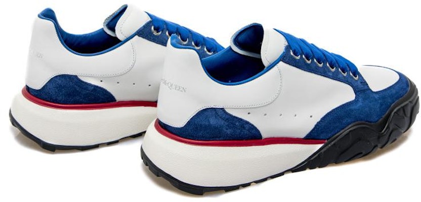 Alexander McQueen Leather Low-top 'White Blue' 705117WID6I8827 Lookbook Alexander McQueen Leather Low-top 'White Blue' 705117WID6I8827