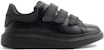 알렉산더 맥퀸 블랙 가죽 로우탑 스니커즈 750337WIDJK1000