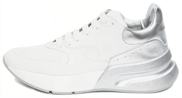 Alexander McQueen Leather Low 'White Silver' 552046WHT9G9071 Alexander McQueen Leather Low 'White Silver' 552046WHT9G9071