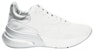 Alexander McQueen Kulit Rendah 'Putih Perak' 552046WHT9G9071