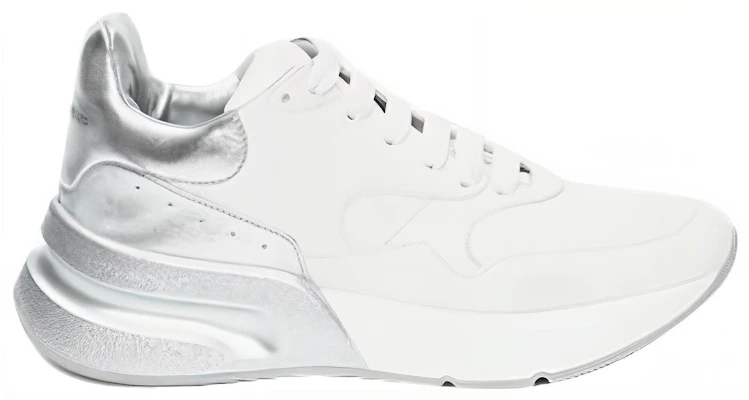 Alexander McQueen Leather Low 'White Silver' 552046WHT9G9071 Order Alexander McQueen Leather Low 'White Silver' 552046WHT9G9071