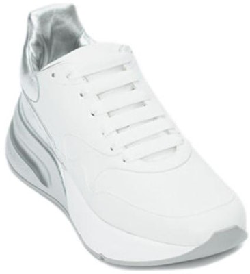 Alexander McQueen Kulit Rendah 'Putih Perak' 552046WHT9G9071 Order Alexander McQueen Kulit Rendah 'Putih Perak' 552046WHT9G9071