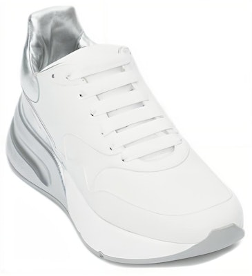 Alexander McQueen Leather Low 'White Silver' 552046WHT9G9071 Lookbook Alexander McQueen Leather Low 'White Silver' 552046WHT9G9071