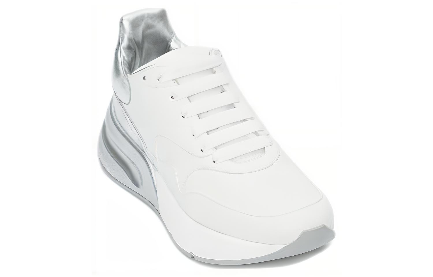 Lookbook Alexander McQueen Leather Low 'White Silver' 552046WHT9G9071
