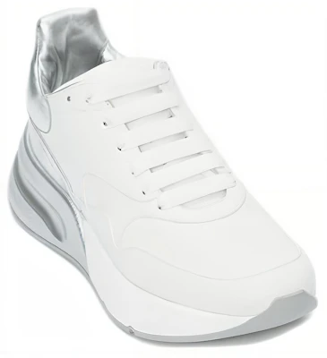 Alexander McQueen Leather Low 'White Silver' 552046WHT9G9071 Lookbook Alexander McQueen Leather Low 'White Silver' 552046WHT9G9071