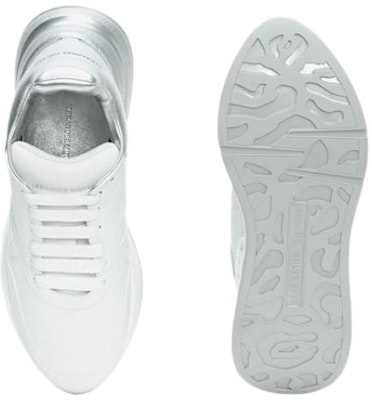 Alexander McQueen Kulit Rendah 'Putih Perak' 552046WHT9G9071 Shop Alexander McQueen Kulit Rendah 'Putih Perak' 552046WHT9G9071