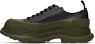 Buy Alexander McQueen Leather Low Top 'Black Green' 627225WHZ621447