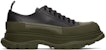 Alexander McQueen Leather Low Top 'Black Green' 627225WHZ621447