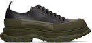 Order Alexander McQueen Leather Low Top 'Black Green' 627225WHZ621447