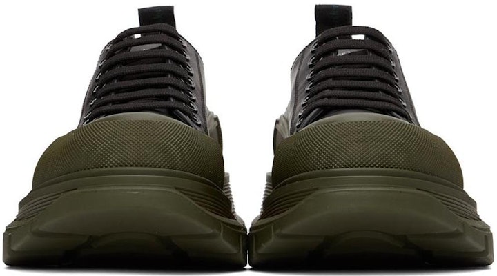 Alexander McQueen Leather Low Top 'Black Green' 627225WHZ621447 Lookbook Alexander McQueen Leather Low Top 'Black Green' 627225WHZ621447