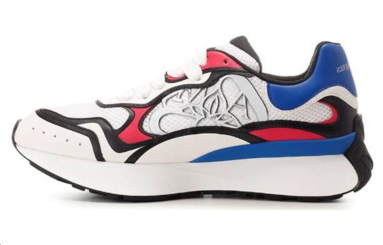 Buy 亚历山大·麦昆舒适百搭白蓝低帮皮革鞋 750331W4WN48841