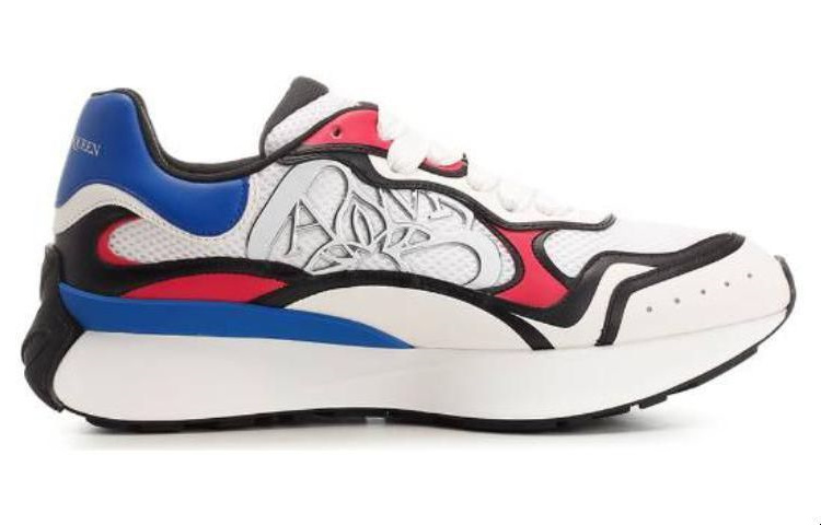 Order Alexander McQueen Leren Low Top ''Comfort Veelzijdig Wit Blauw'' 750331W4WN48841