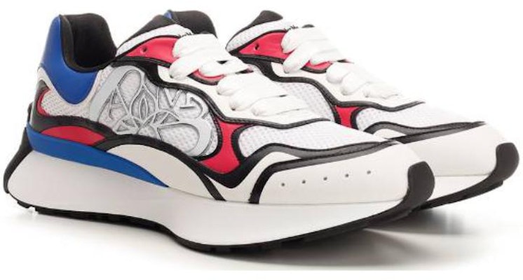 Alexander McQueen Sepatu Kulit Rendah 'Putih Biru Serbaguna Nyaman' 750331W4WN48841 Lookbook Alexander McQueen Sepatu Kulit Rendah 'Putih Biru Serbaguna Nyaman' 750331W4WN48841