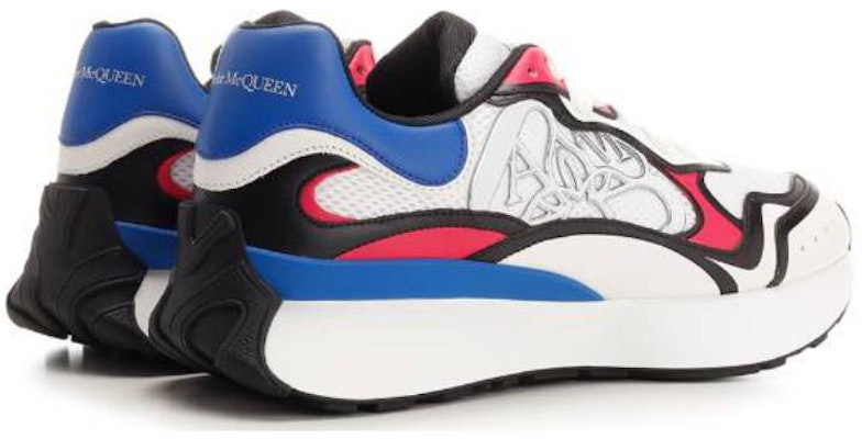 Alexander McQueen Sepatu Kulit Rendah 'Putih Biru Serbaguna Nyaman' 750331W4WN48841 Shop Alexander McQueen Sepatu Kulit Rendah 'Putih Biru Serbaguna Nyaman' 750331W4WN48841