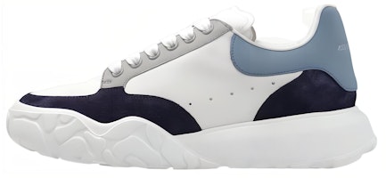 Alexander McQueen Leather Low Top 'Grey White' 705117WIAAX8910 Alexander McQueen Leather Low Top 'Grey White' 705117WIAAX8910