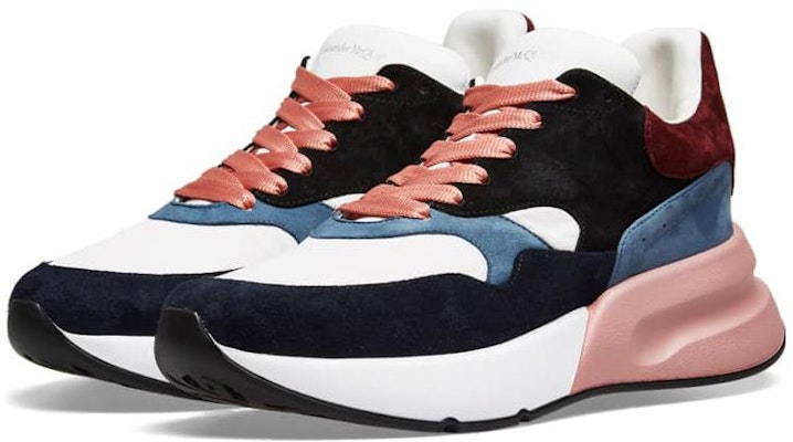 Alexander McQueen Leather Low Top 'Pink Black' 553683WHBGD8489 Lookbook Alexander McQueen Leather Low Top 'Pink Black' 553683WHBGD8489