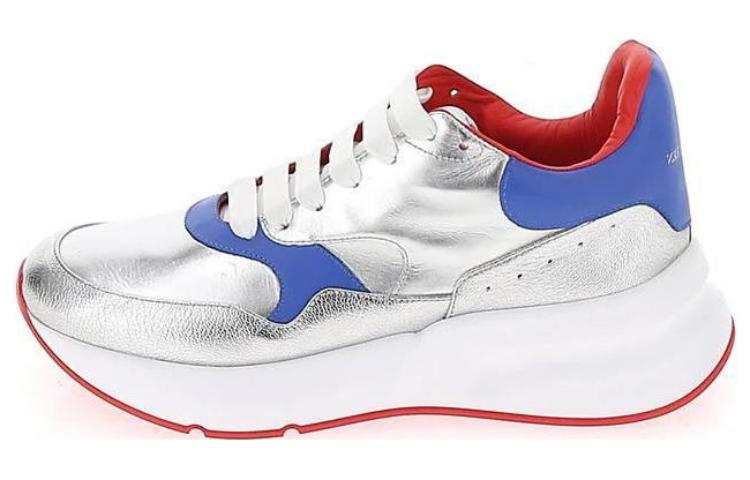 Alexander McQueen Leather Low Top 'Silver Red' 552042WHUD18491