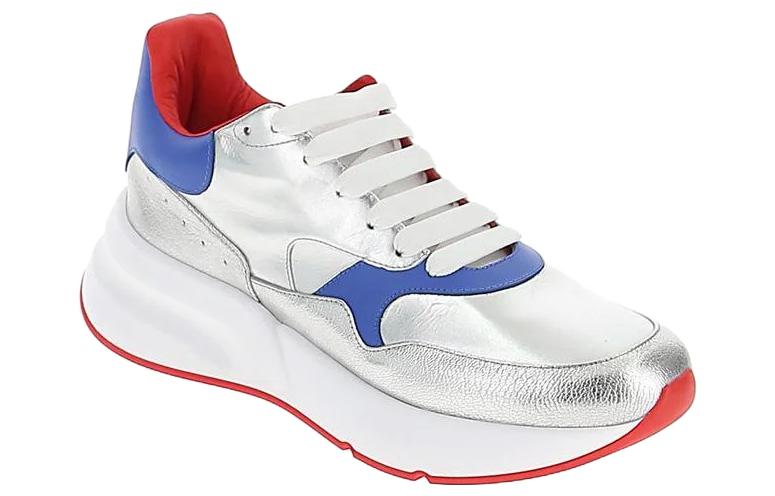 Order Alexander McQueen Leather Low Top 'Silver Red' 552042WHUD18491